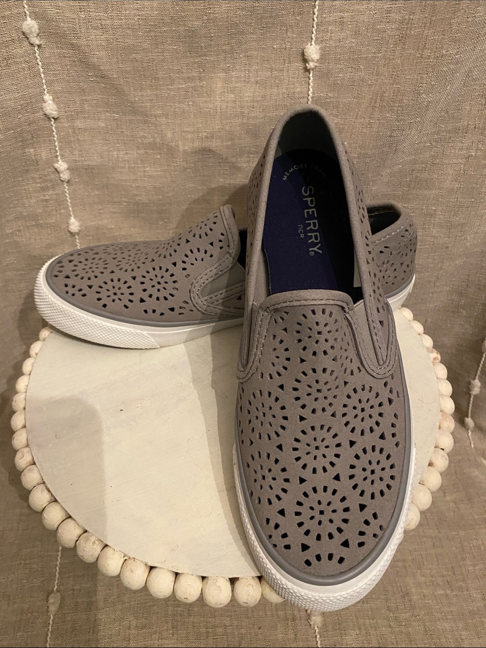 Sperry TopSider Seaside Perforated Cut-out Slip-On Sneakers /Loafers